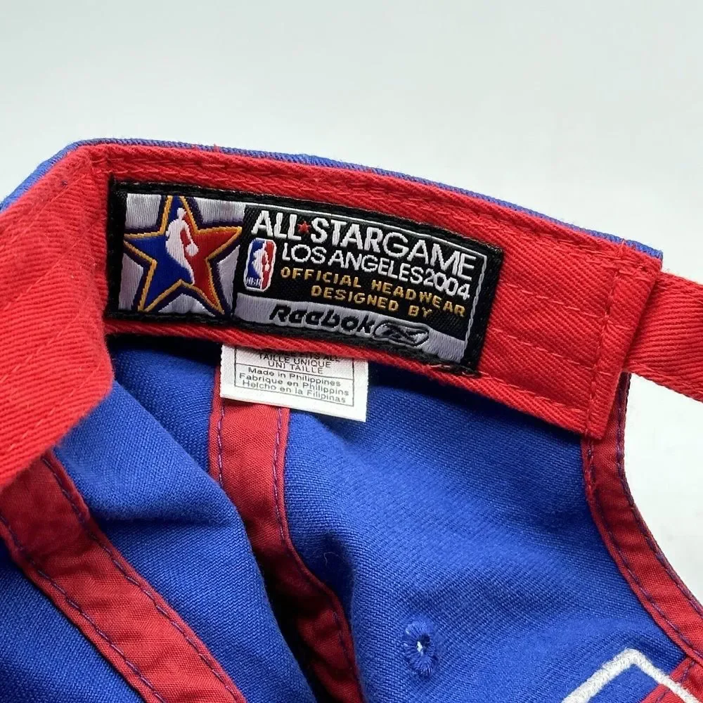 Vintage NBA Basketball Hat Cap Strap Back Blue 2004 All Star Game Los Angeles